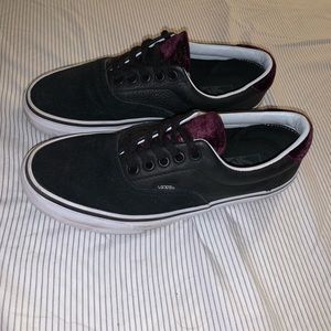 Vans ERA 59 VELVET BLACK RED Size 8